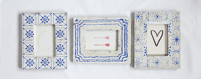 Creative Co-Op Cement Blue and White Frames
