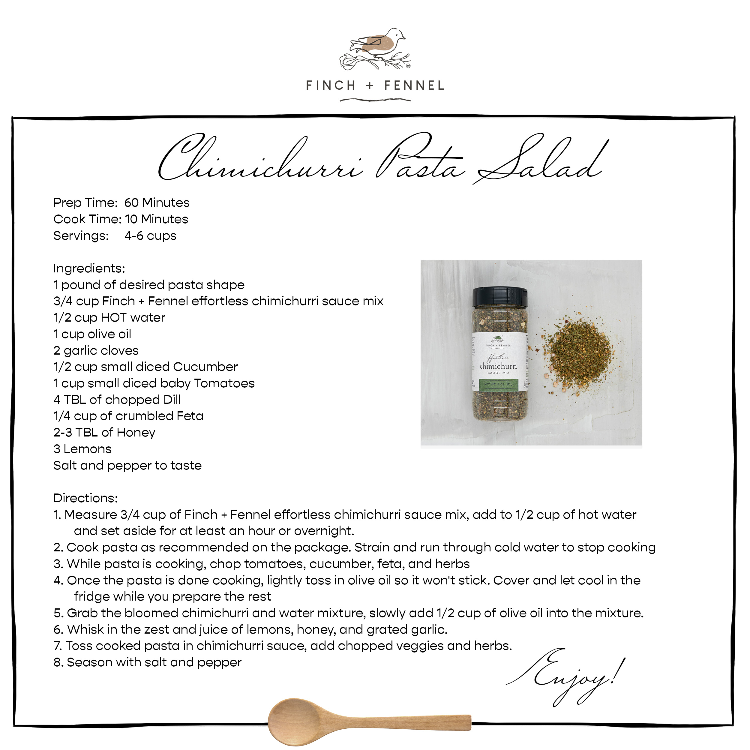 Effortless Chimichurri Sauce Mix – Finch Fennel By Creative Co Op