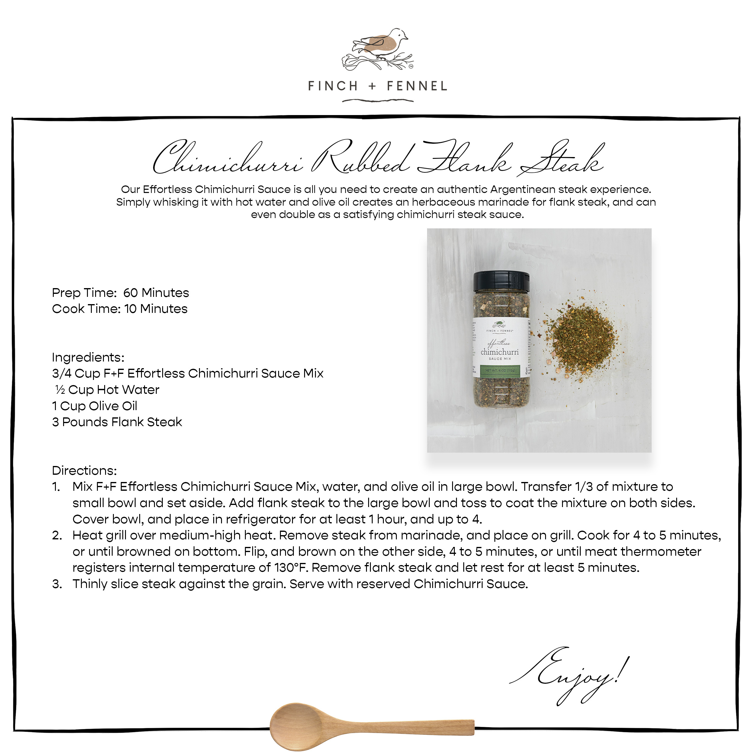 Effortless Chimichurri Sauce Mix – Finch Fennel By Creative Co Op