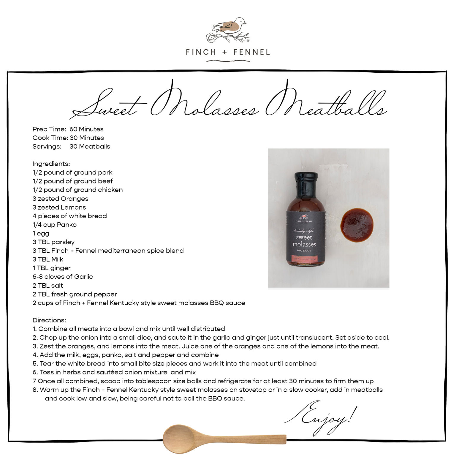 KentuckyStyle Sweet Molasses BBQ Sauce Finch+Fennel by Creative CoOp